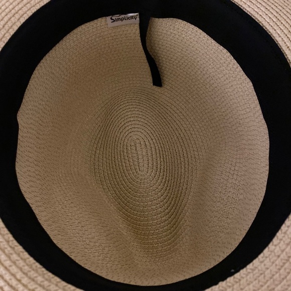 Simplicity Tan Sun Hat with Black Band- OSFM ,:22.5 diameter , NWTn